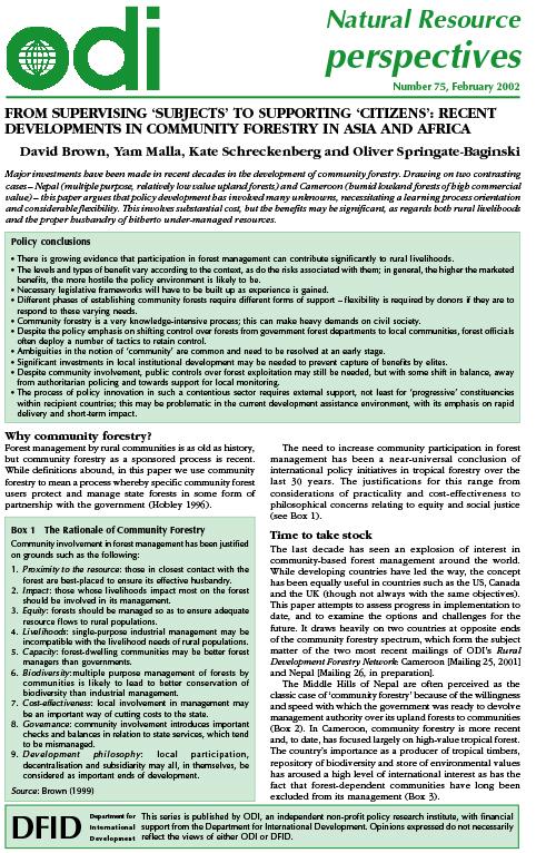 First page of publication