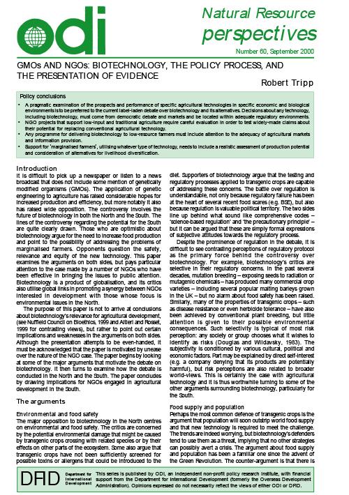 First page of publication