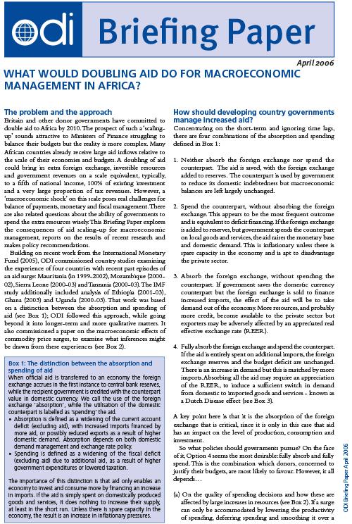 First page of publication