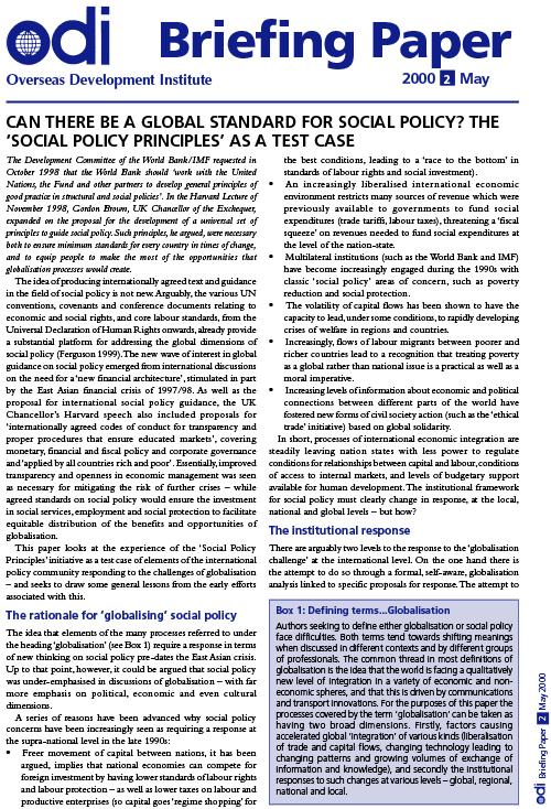First page of publication
