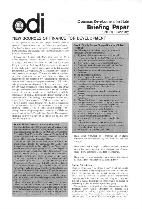 First page of publication