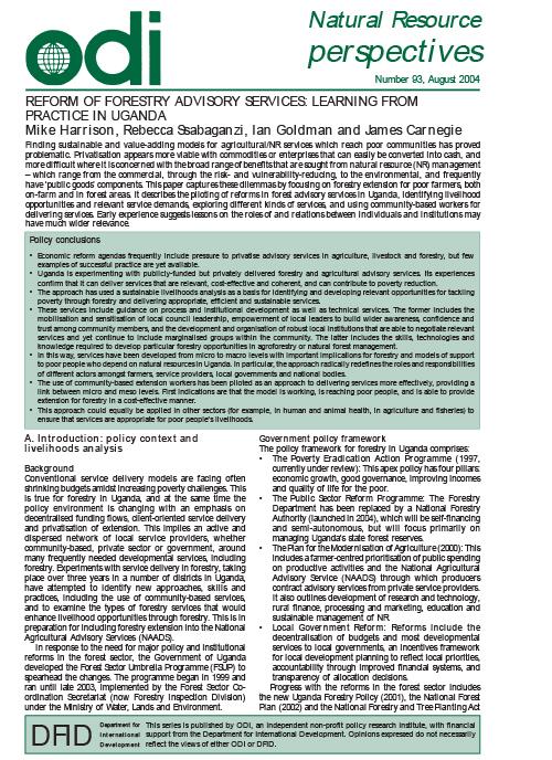 First page of publication