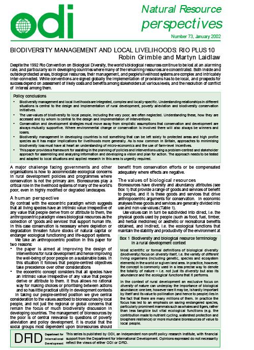 First page of publication