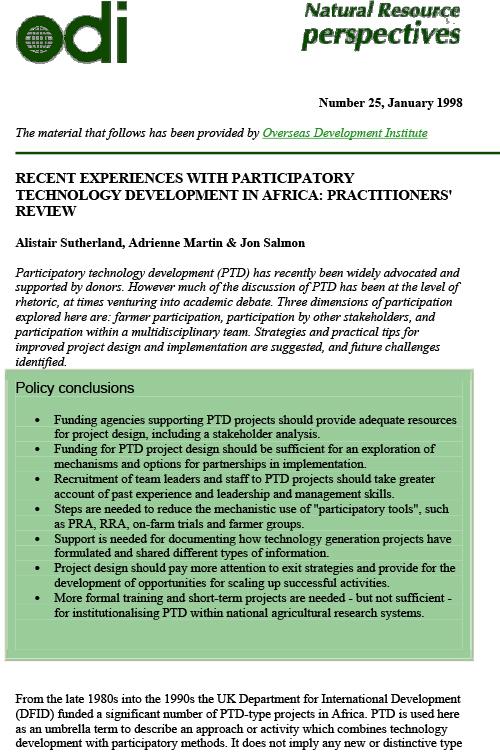 First page of publication