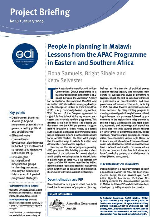 First page of publication